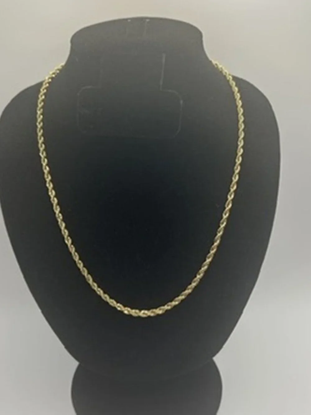 3mm Real Gold Rope Chain Stainless Steel Plated Mens 24 Inch Durable Waterproof